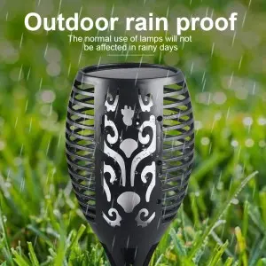 Outdoor waterproof holiday flame courtyard garden solar lamp
