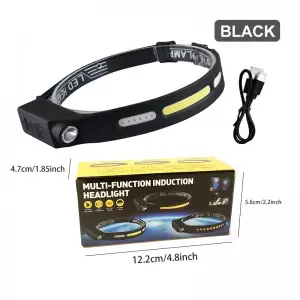 Outdoor Sports Charging Mini Folding COB Headlight Silicone Headlight