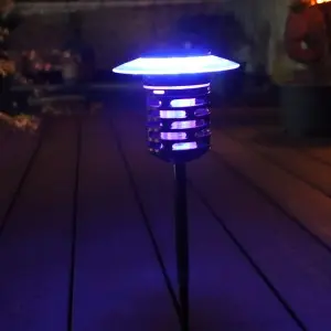 Solar powered mosquito repellent color lighting holiday courtyard lights