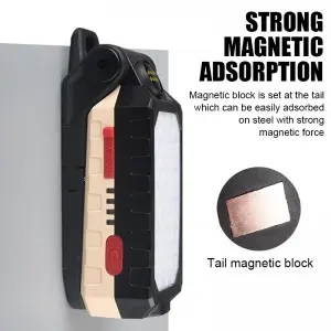 Portable COB rechargeable foldable  with magnetic suction work light