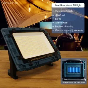200W/400W/800W solar USB Dual purpose charging High power work lamp