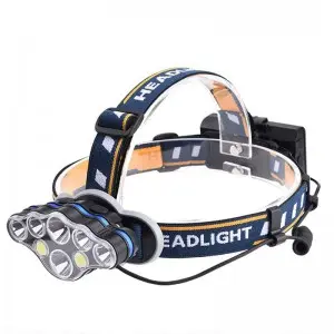 high power rechargeable headlights 5LED USB charging COB strong headlamp