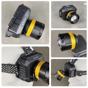 High lumen long-range rechargeable zoom human body sensing LED headlight