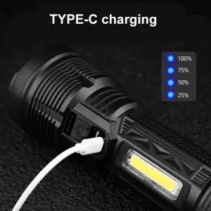 Rotating stage color LED lights flashlight camp emergency flashlight
