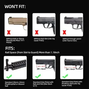 Aluminum laser sight pistol accessories flashlight